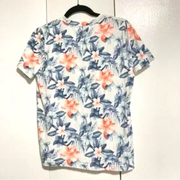 ABERCROMBIE and FITCH Kids Floral Hawaiian T Shirt Kids Unisex 15 16 - Picture 2 of 10